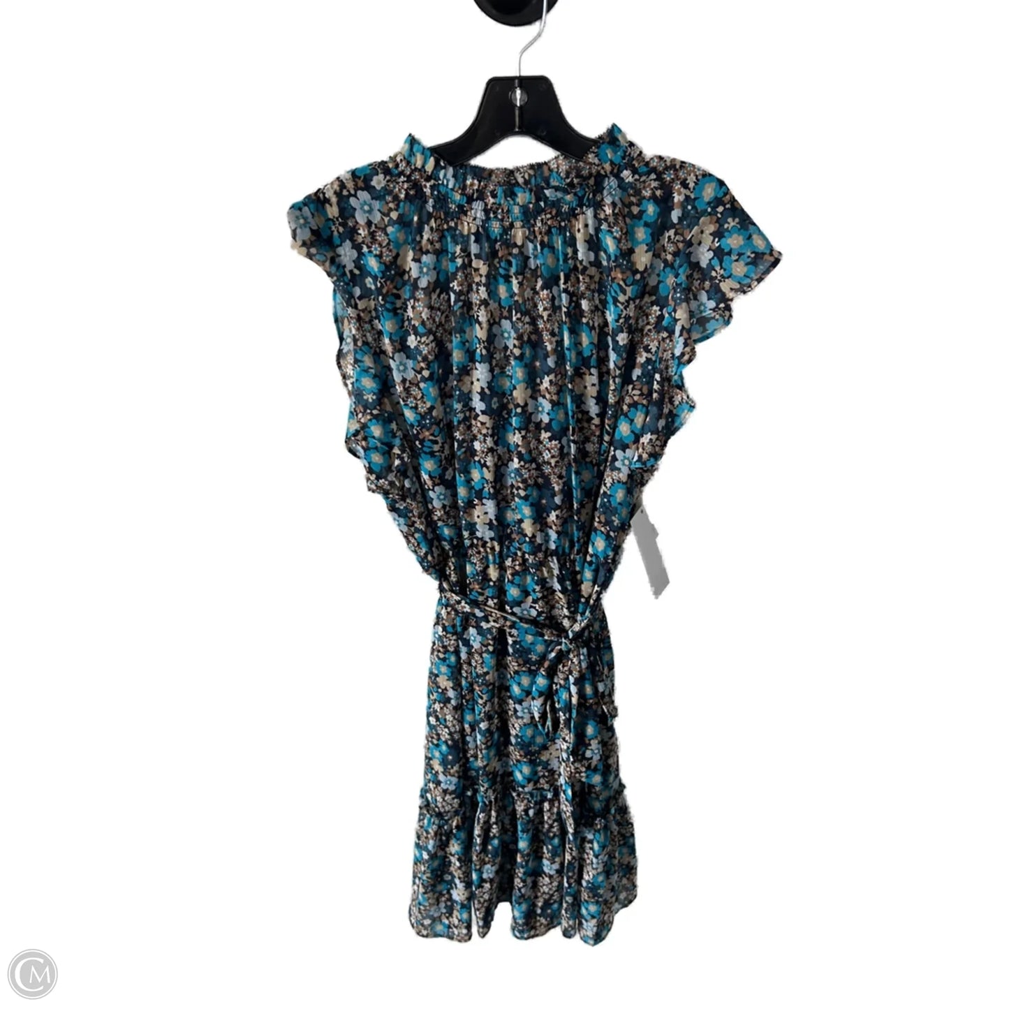 Dress Casual Maxi By Ann Taylor In Blue & Tan, Size: Xl