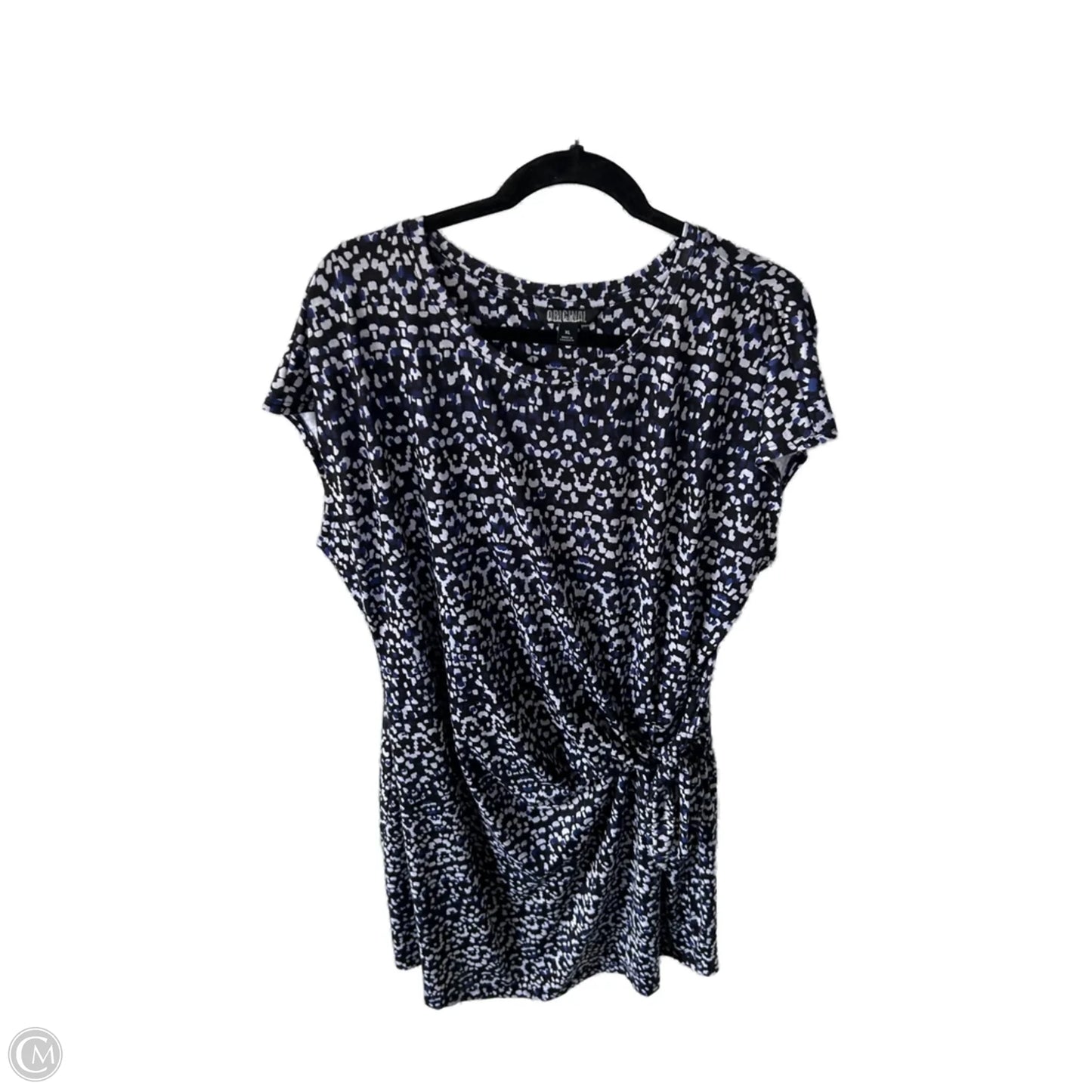 Dress Casual Short By Nicole By Nicole Miller In Black & Blue, Size: Xl