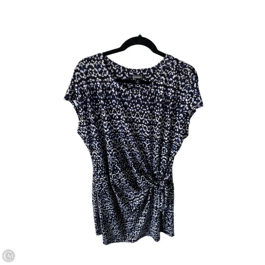 Dress Casual Short By Nicole By Nicole Miller In Black & Blue, Size: Xl