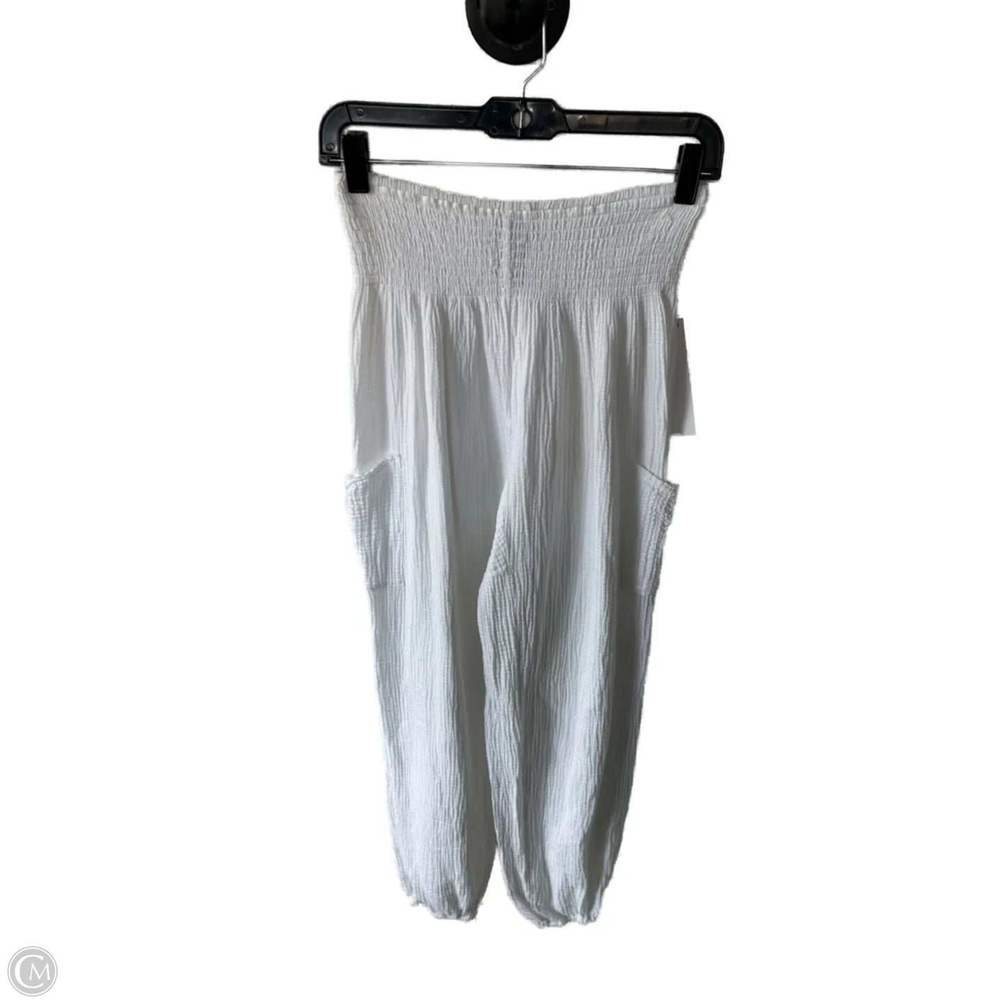 Pants Linen By Bobi In White, Size: 4