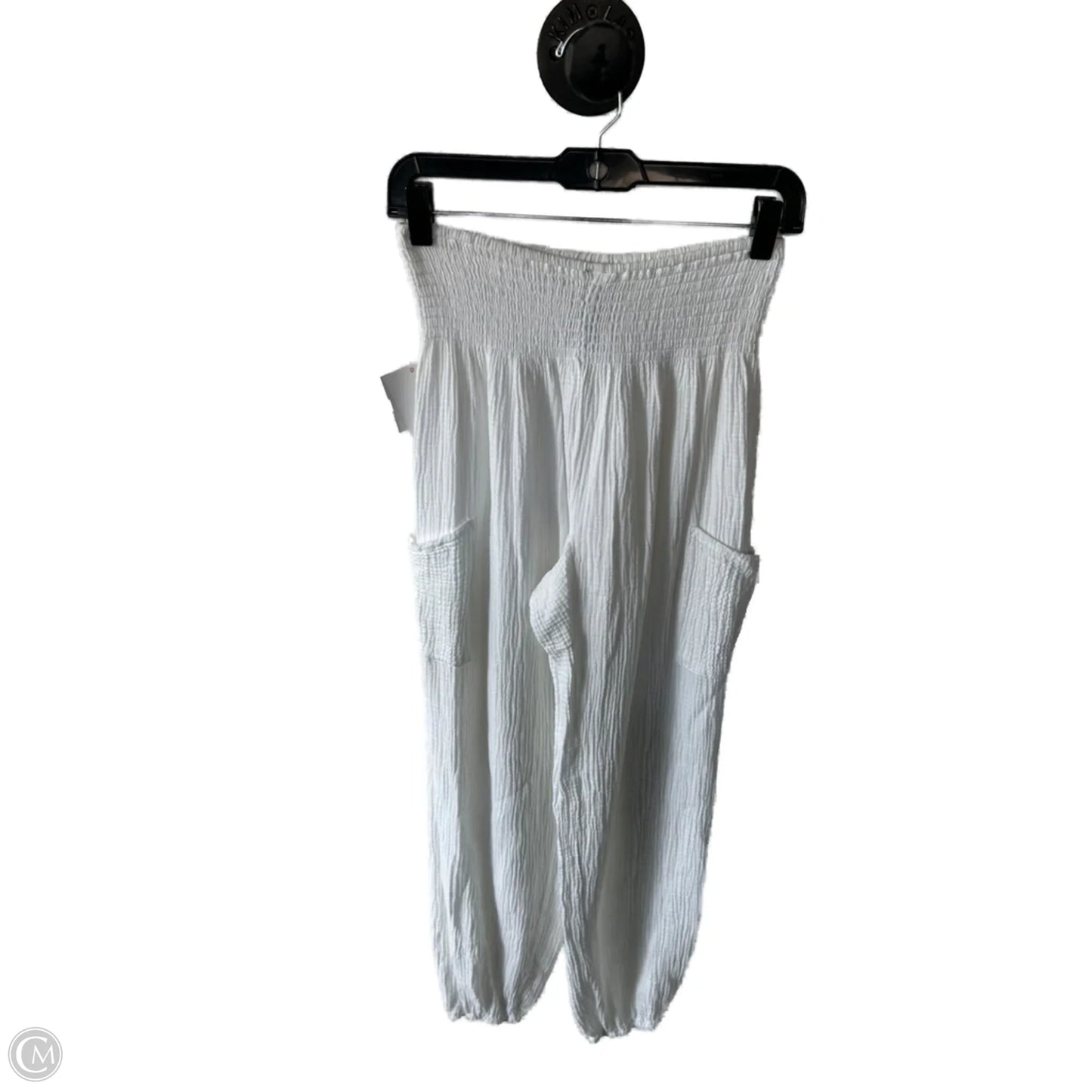 Pants Linen By Bobi In White, Size: 4