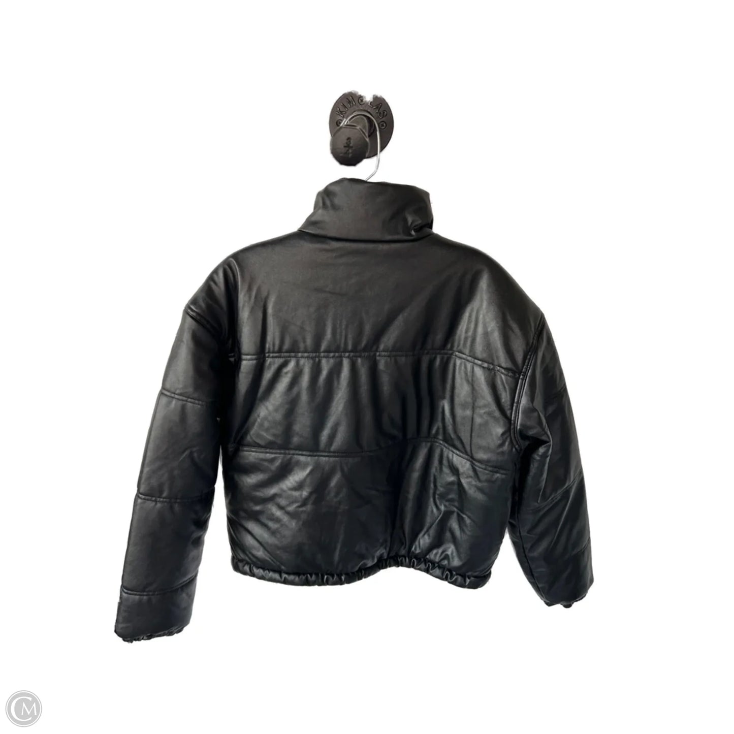 Jacket Moto By Clothes Mentor In Black, Size: S