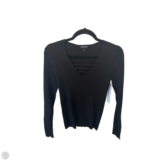 Top Long Sleeve By Express In Black & Brown, Size: L