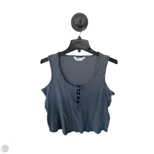 Top Sleeveless Basic By Lc Lauren Conrad In Blue & White, Size: L