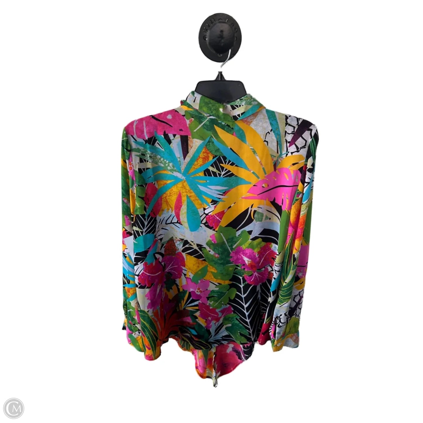 Top Long Sleeve By Investments In Multi-colored, Size: M