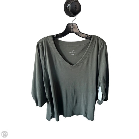 Top 3/4 Sleeve Basic By J. Jill In Green, Size: Xl