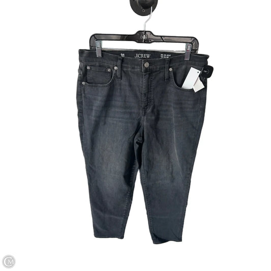 Jeans Straight By J. Crew In Black Denim, Size: 12