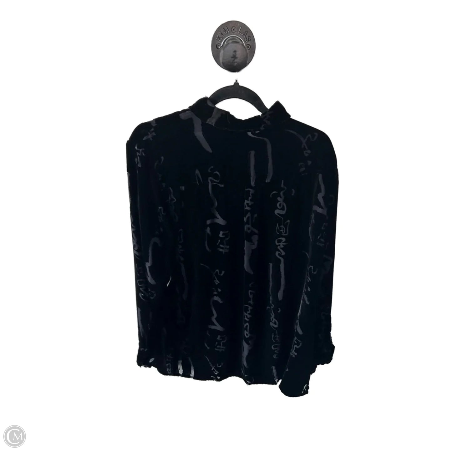 Top Long Sleeve By Chicos In Black, Size: L