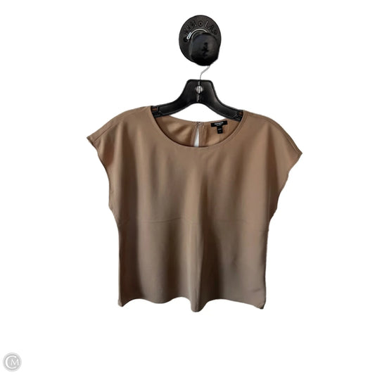Top Short Sleeve By Express In Tan, Size: S