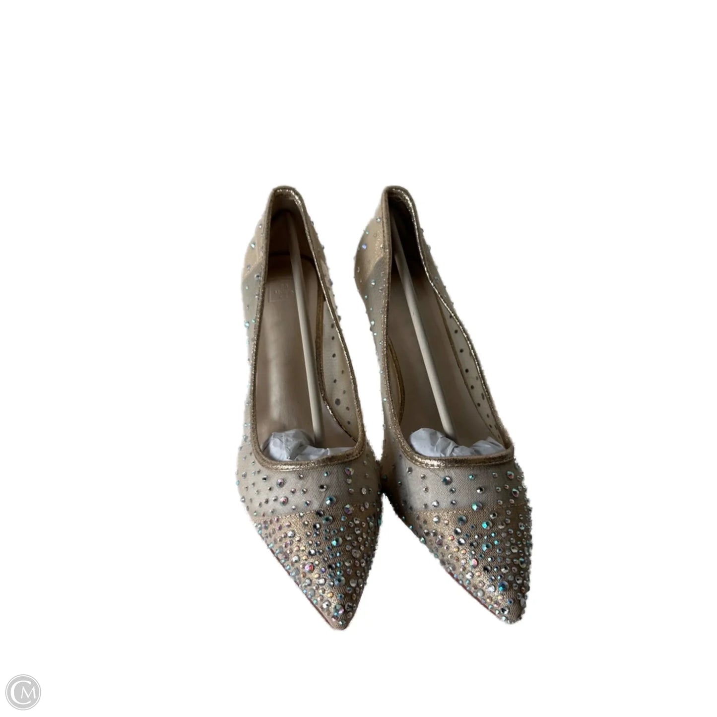 Shoes Heels Kitten By Clothes Mentor In Gold, Size: 8