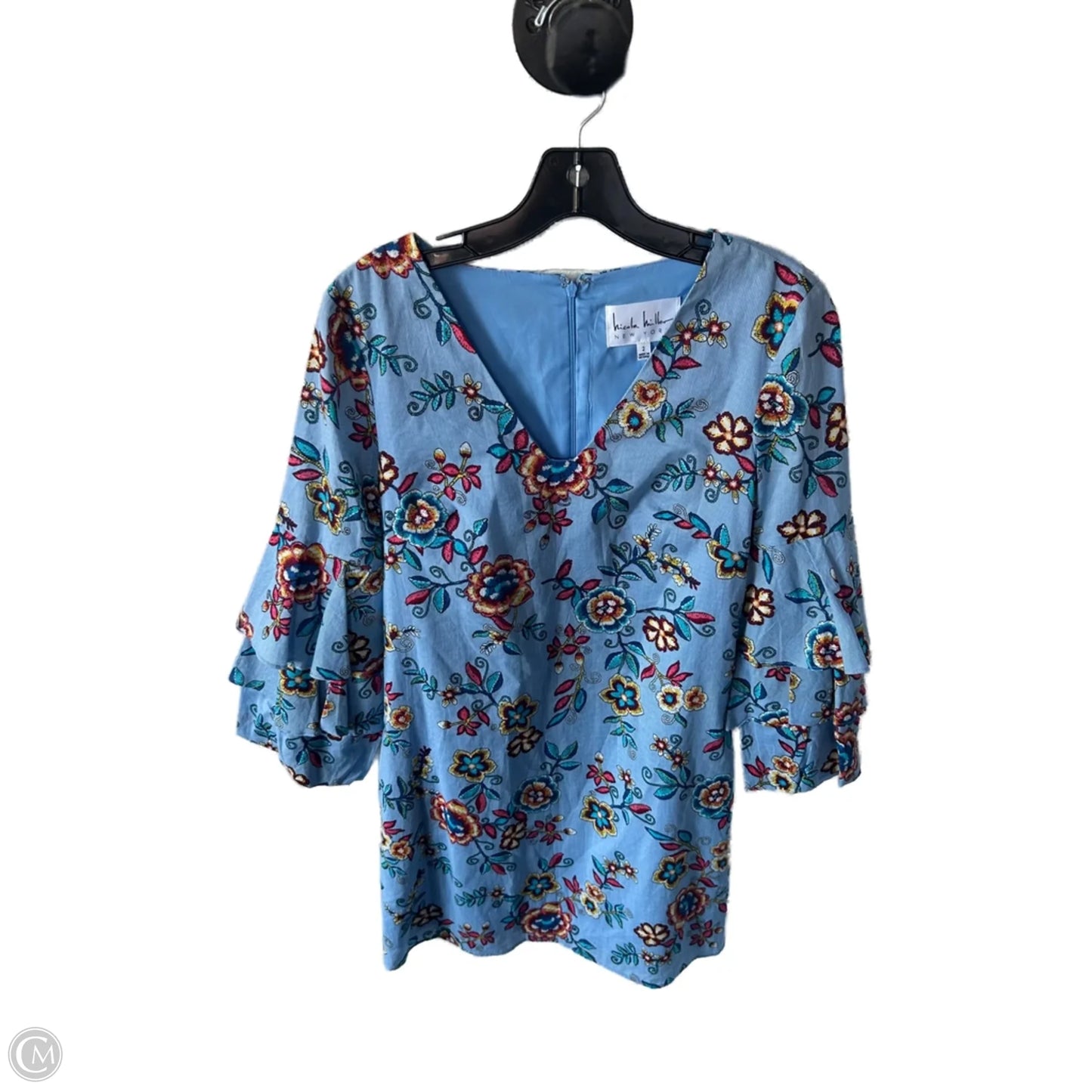 Dress Casual Short By Nicole By Nicole Miller In Blue & Orange, Size: Xs