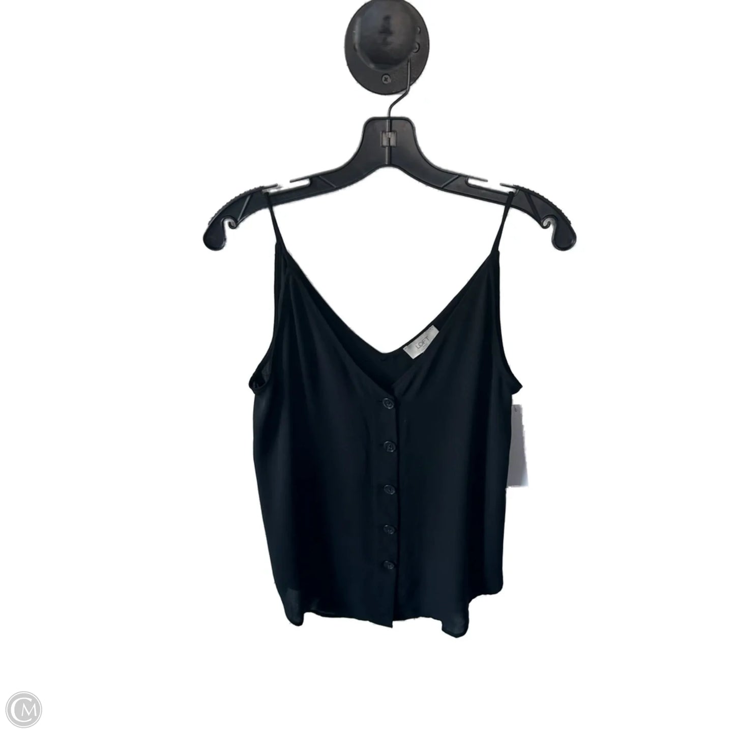 Top Sleeveless By Loft In Black, Size: S