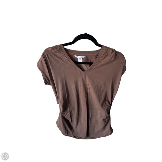 Athletic Top Short Sleeve By Athleta In Brown, Size: S