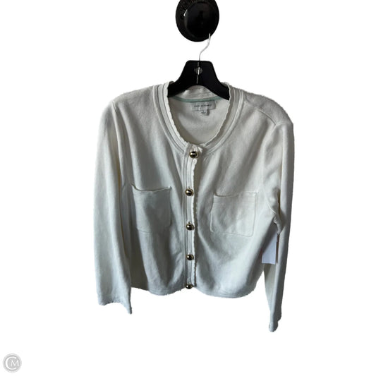 Sweater Cardigan By Free Assembly In White, Size: L