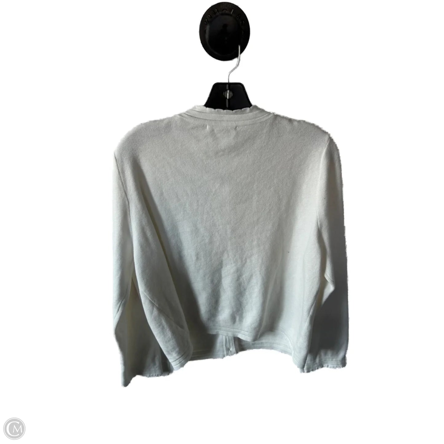 Sweater Cardigan By Free Assembly In White, Size: L