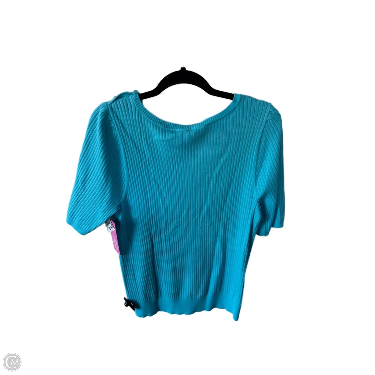 Sweater Short Sleeve By Talbots In Blue, Size: L