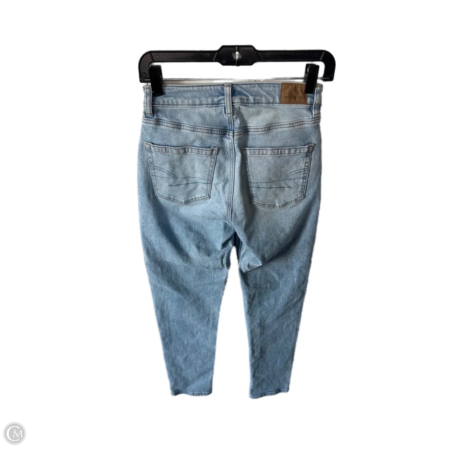 Jeans Straight By American Eagle In Blue Denim, Size: 0