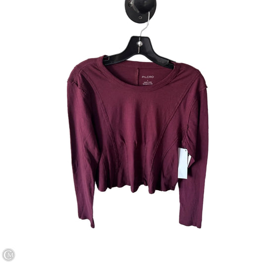 Top Long Sleeve By Pilcro In Maroon, Size: L