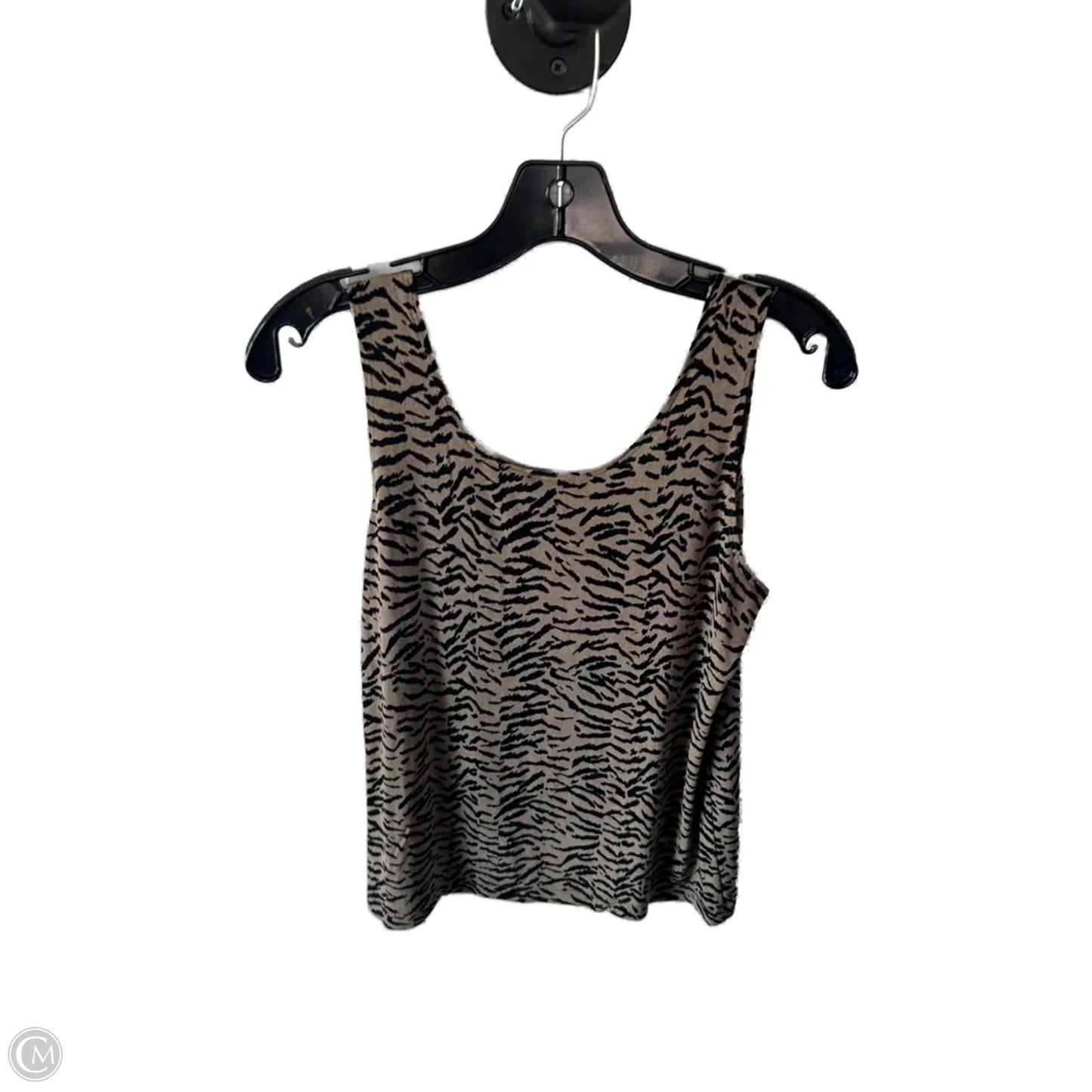 Top Sleeveless By Chicos In Black & Brown, Size: M