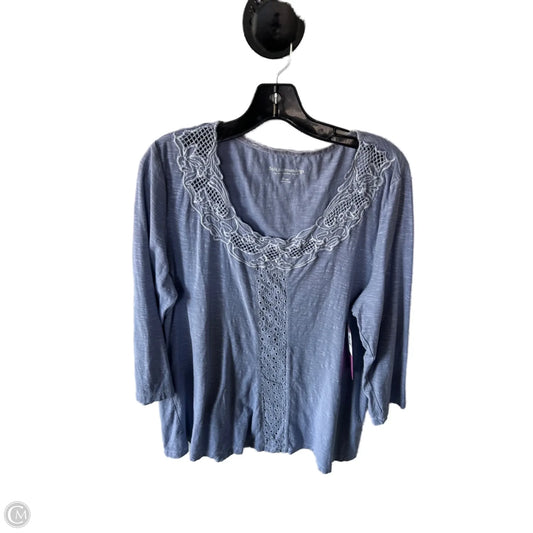 Top 3/4 Sleeve By Soft Surroundings In Purple, Size: Xl