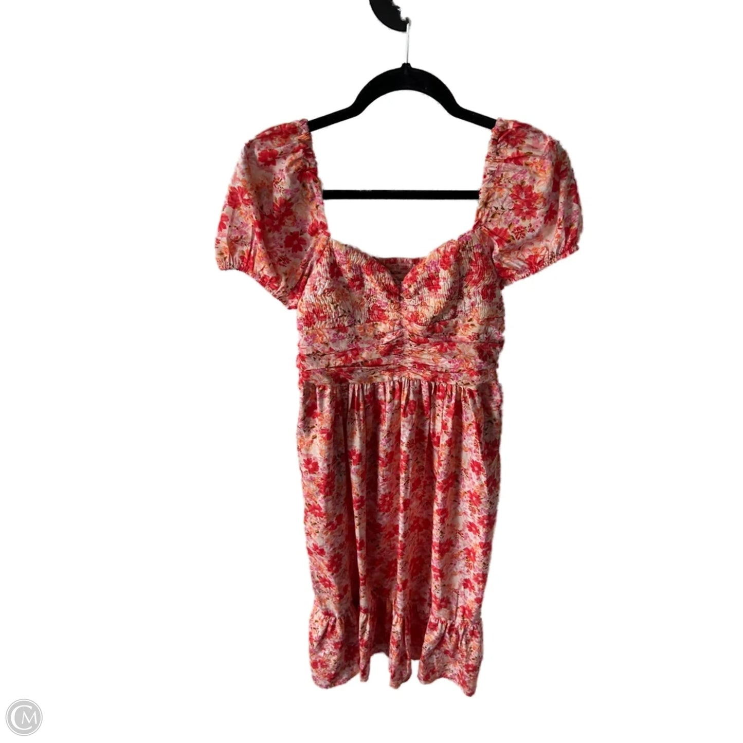 Dress Casual Midi By Clothes Mentor In Orange & Pink, Size: M