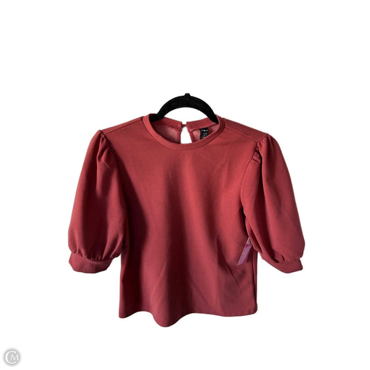 Top Short Sleeve By Shein In Red, Size: Xs