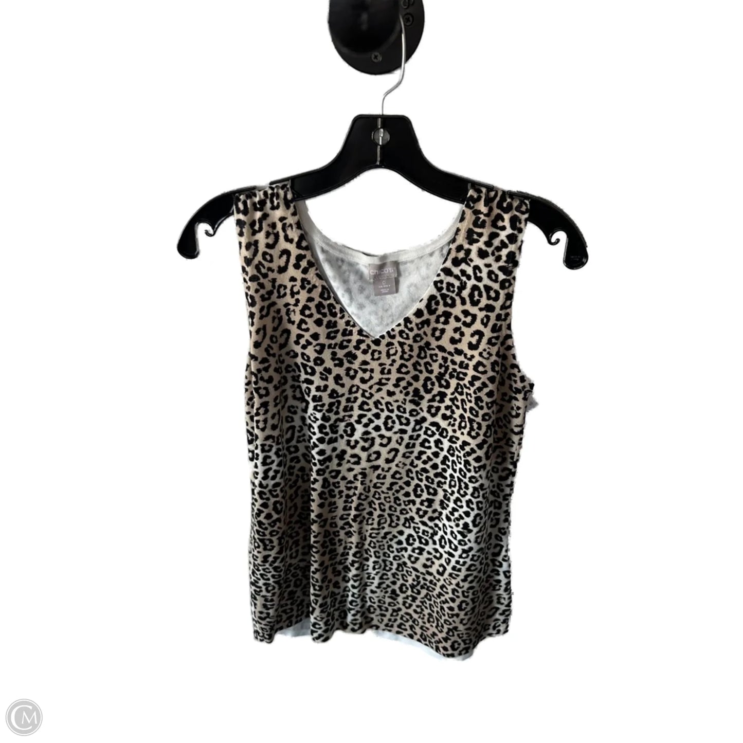 Top Sleeveless By Chicos In Animal Print, Size: S