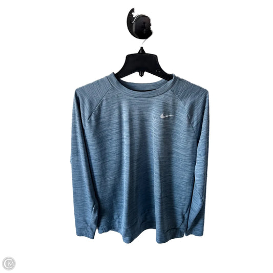 Athletic Top Long Sleeve Crewneck By Nike In Blue, Size: Xl