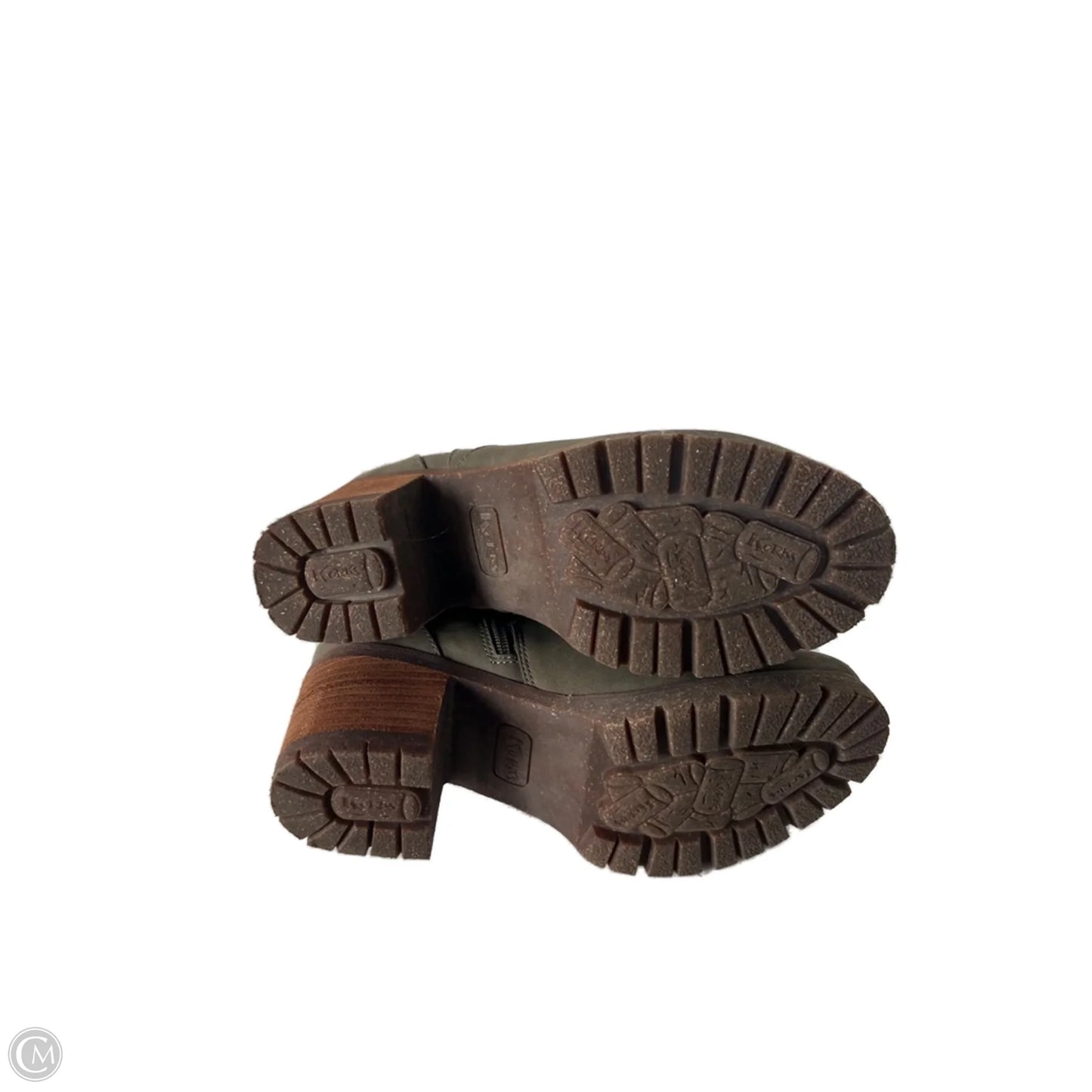Boots Ankle Heels By Korks In Green, Size: 10