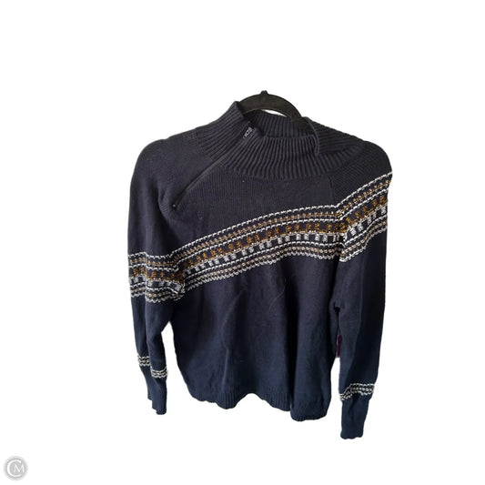 Sweater By Cabi In Blue & Brown, Size: M