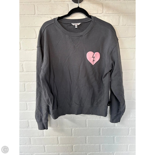 Sweatshirt Crewneck By Wildfox In Grey & Pink, Size: M