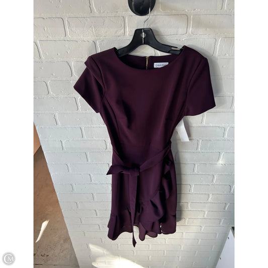 Dress Work By Calvin Klein In Purple, Size: S