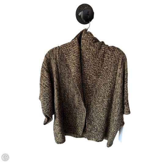 Sweater Cardigan By Chicos In Brown & Gold, Size: L