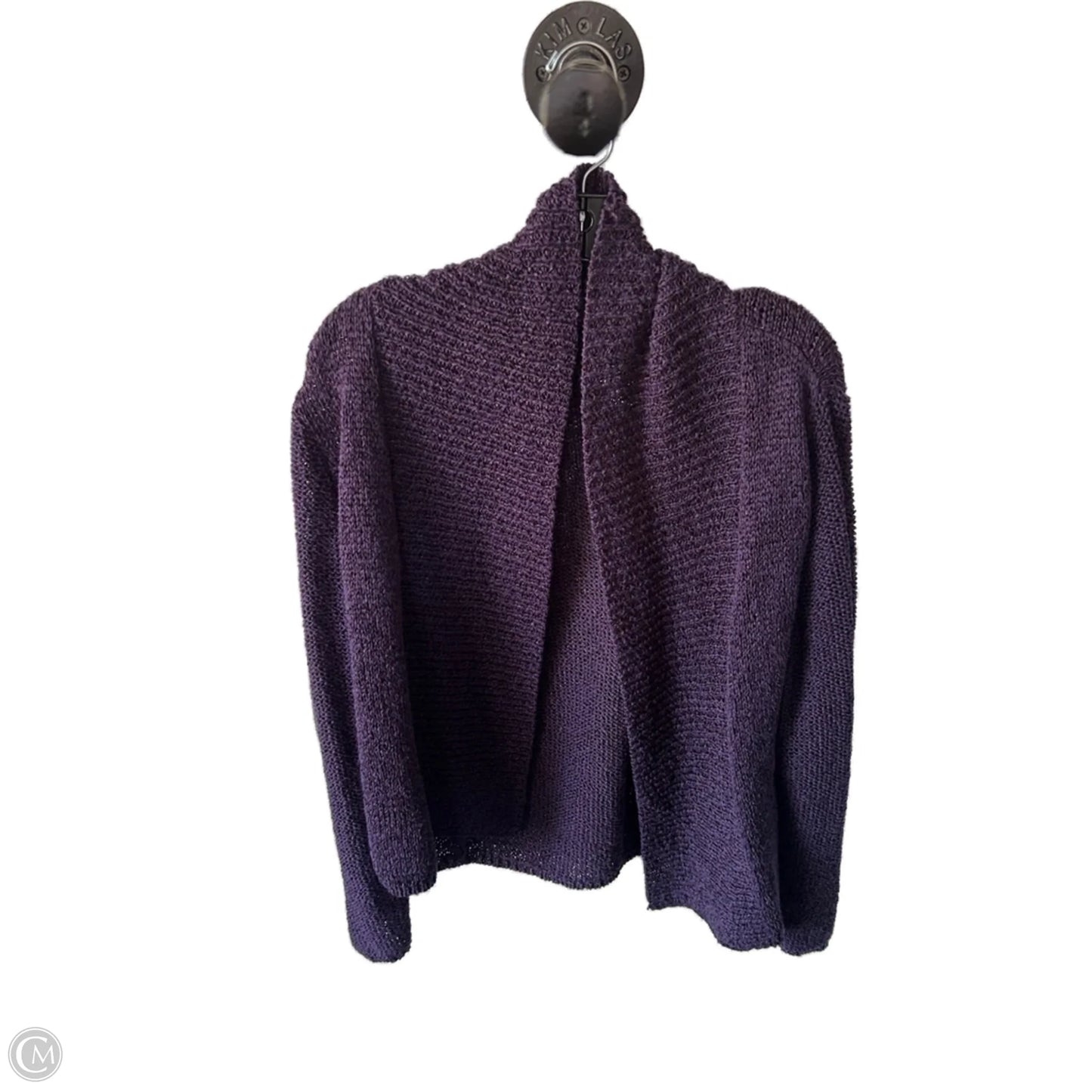 Sweater Cardigan By Chicos In Purple, Size: L
