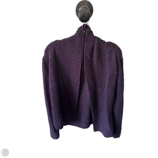 Sweater Cardigan By Chicos In Purple, Size: L