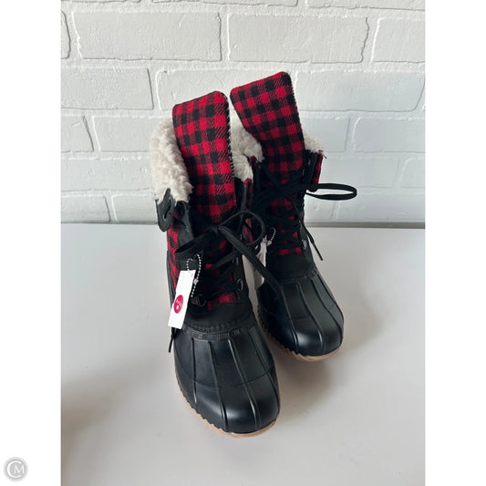 Boots Snow By Maurices In Black & Red, Size: 9