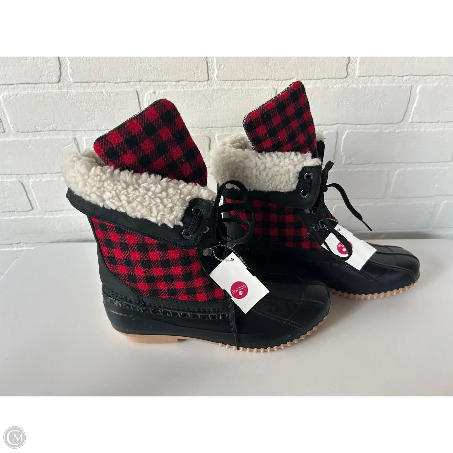 Boots Snow By Maurices In Black & Red, Size: 9