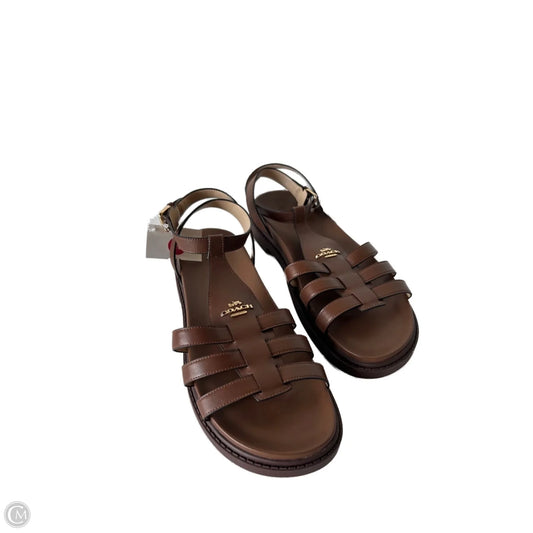 Sandals Designer By Coach In Brown, Size: 10
