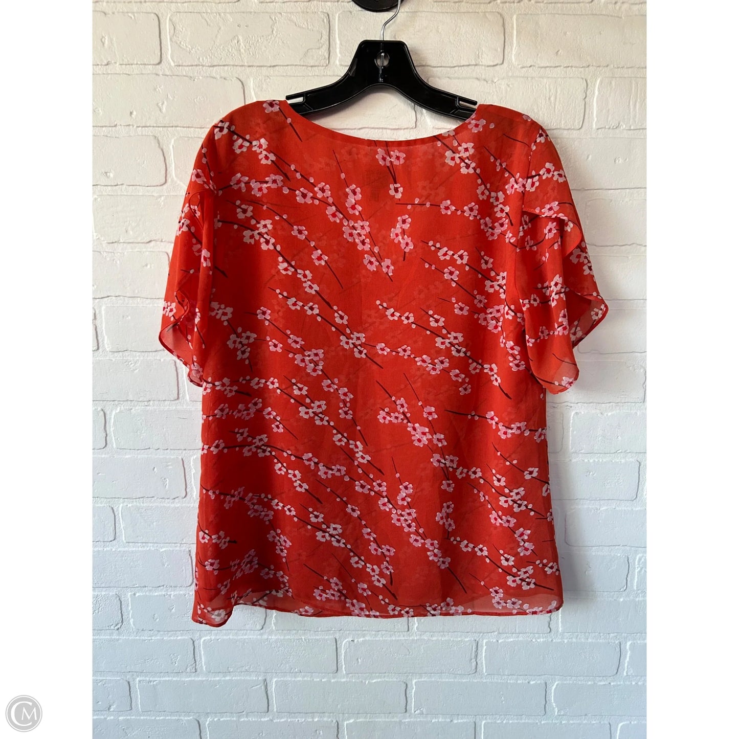 Top Short Sleeve By Cabi In Orange, Size: S