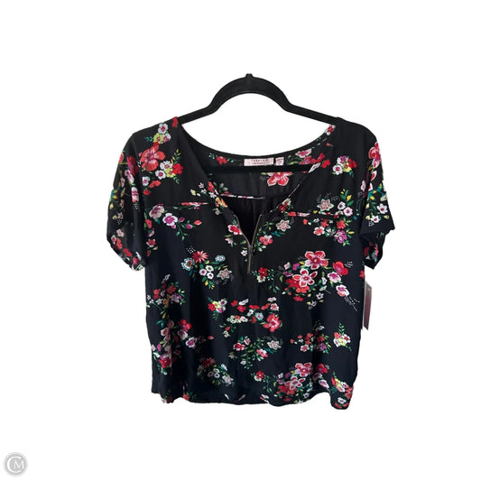 Top Short Sleeve By Clothes Mentor In Black & Green, Size: Xl