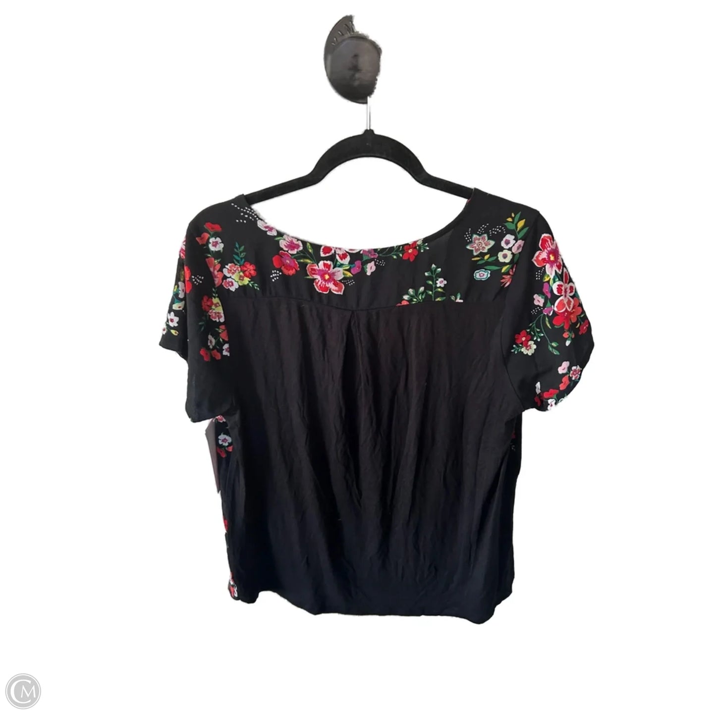 Top Short Sleeve By Clothes Mentor In Black & Green, Size: Xl
