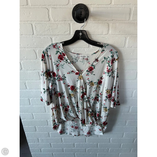 Top Short Sleeve By Clothes Mentor In Red & White, Size: Xl