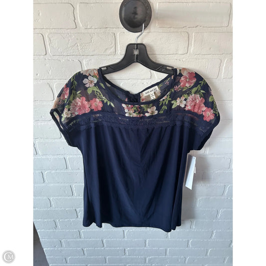 Top Short Sleeve By Faith And Joy In Blue & Pink, Size: L
