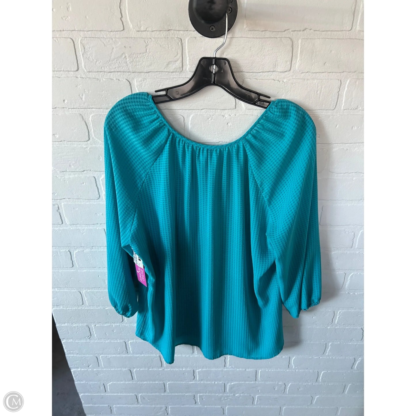 Top 3/4 Sleeve By Croft And Barrow In Blue, Size: Xl