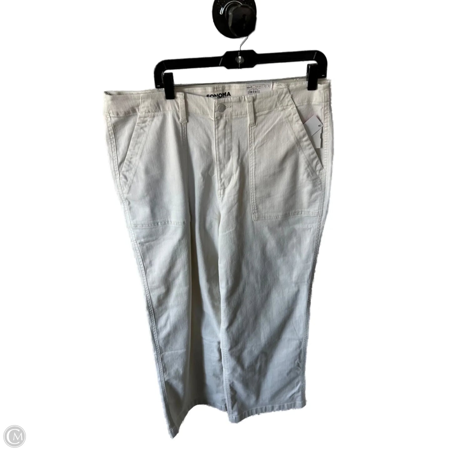 Jeans Wide Leg By Sonoma In Cream Denim, Size: 16