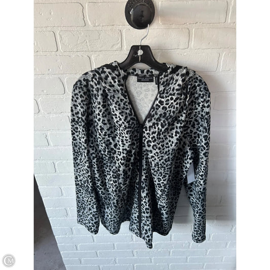 Sweatshirt Hoodie By Susan Graver In Grey, Size: L