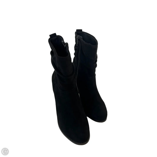 Boots Mid-calf Heels By Fergalicious In Black, Size: 8