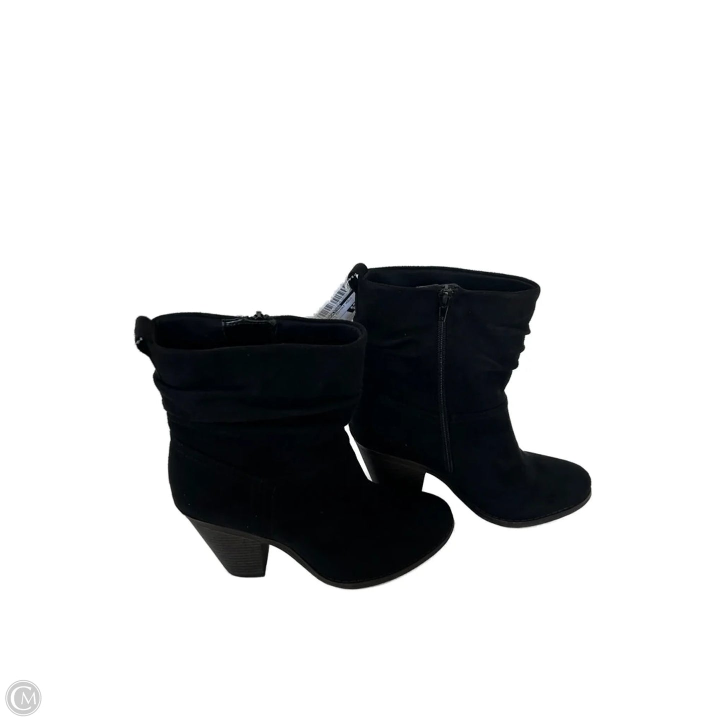 Boots Mid-calf Heels By Fergalicious In Black, Size: 8