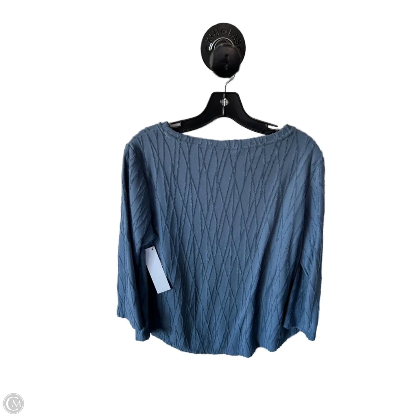 Top 3/4 Sleeve Basic By Simply Vera In Blue, Size: L