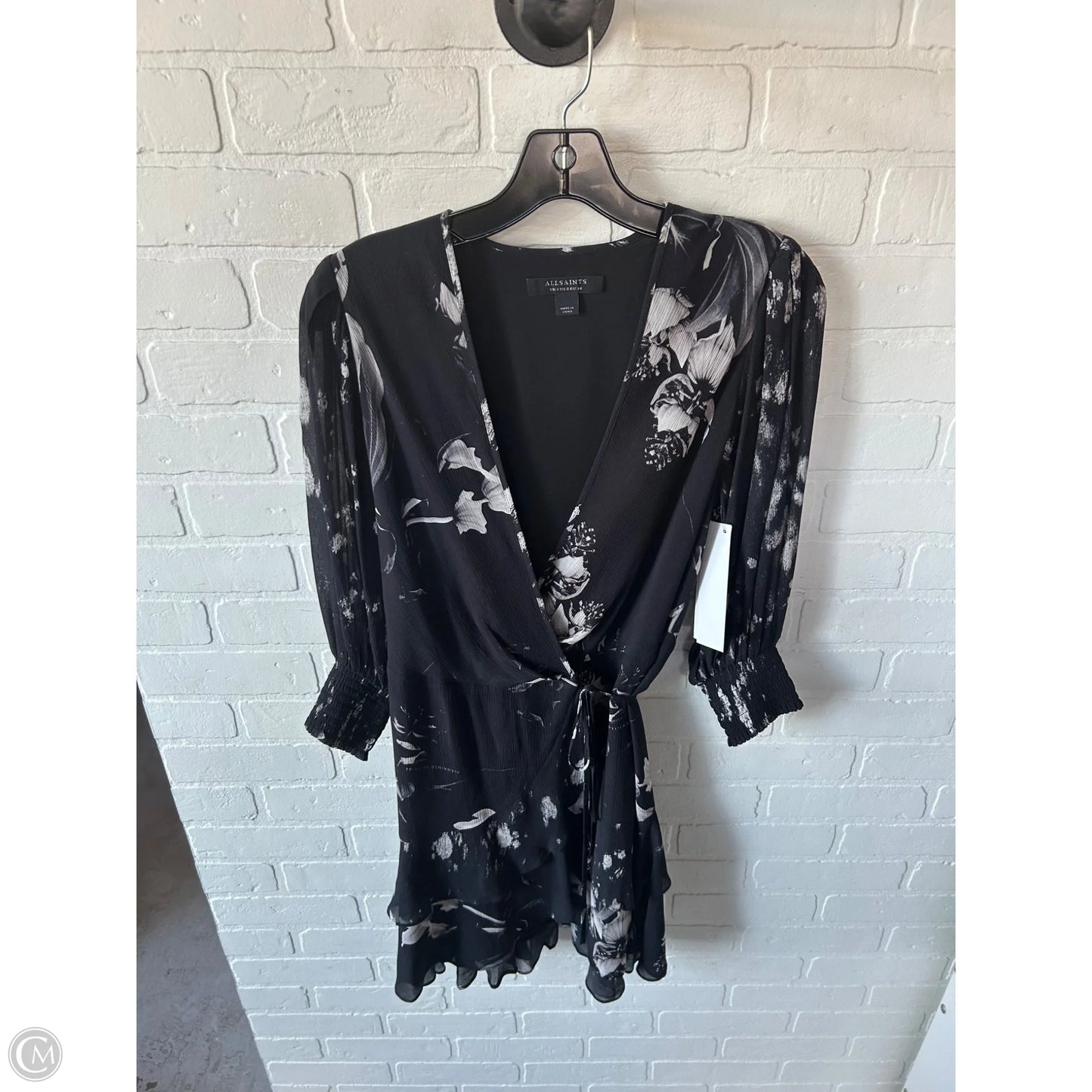 Dress Designer By All Saints In Black & Grey, Size: Xs